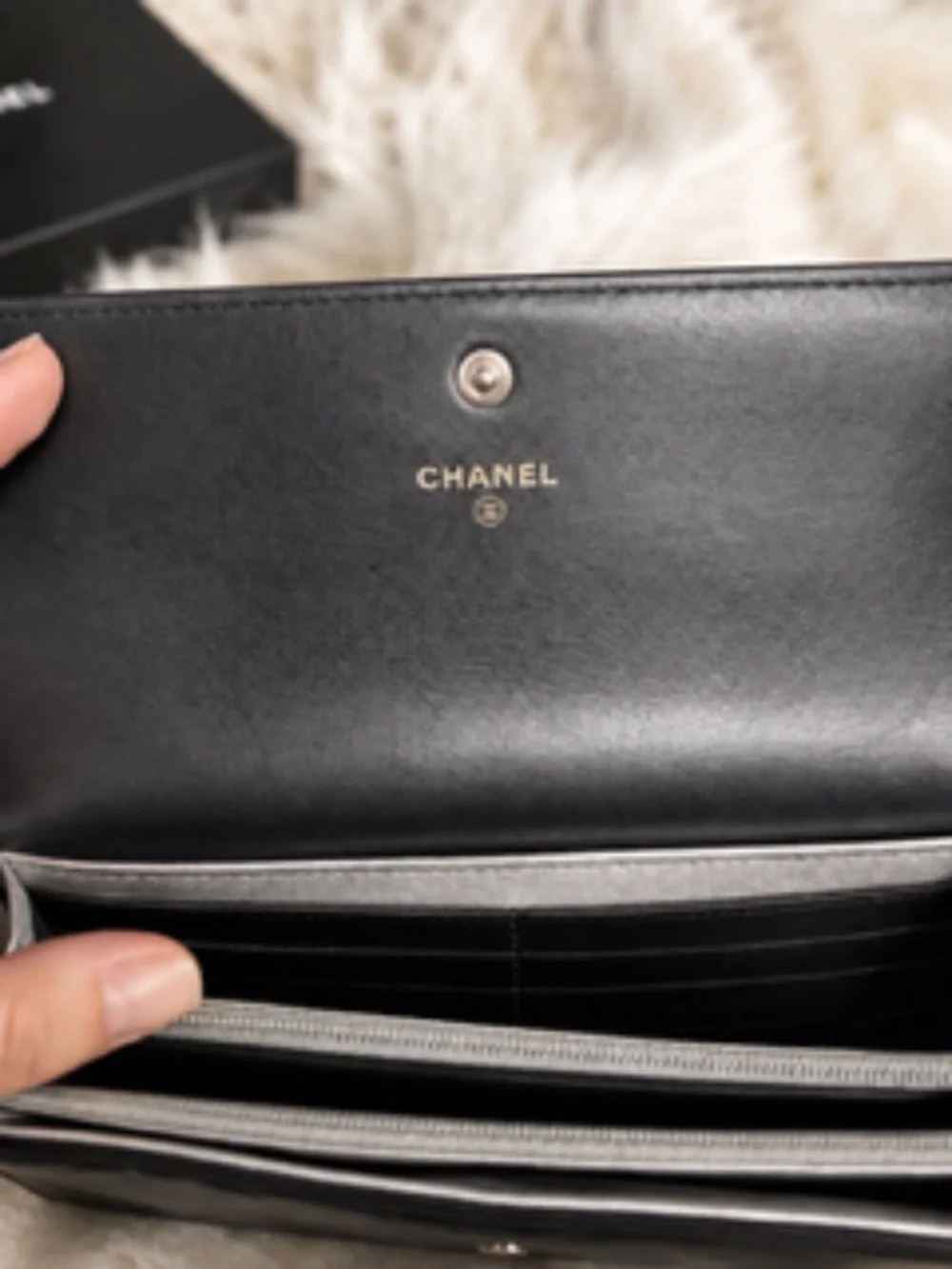 Authentic Chanel Camellia Embossed Clutch , Excellent